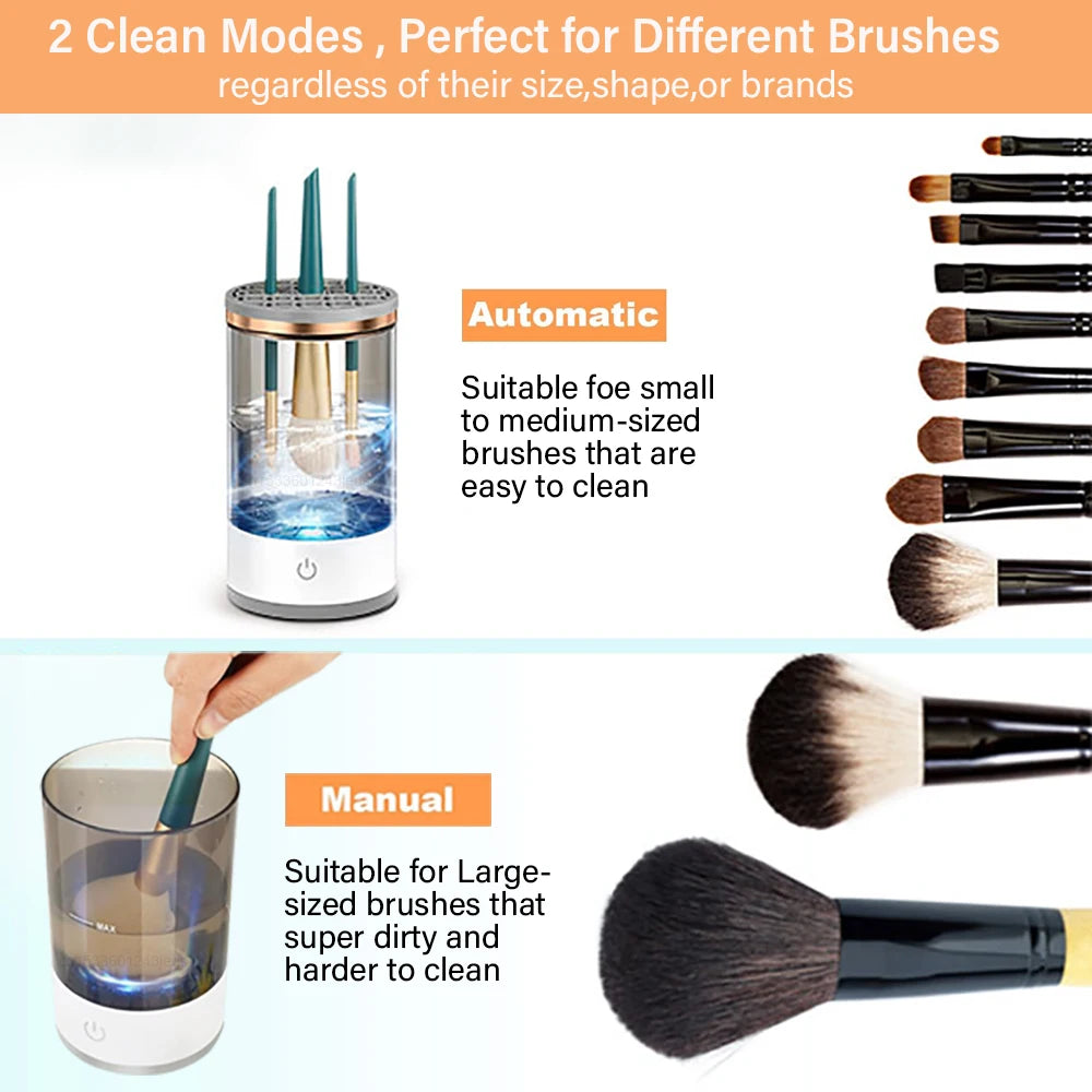 Automatic Makeup Brush Cleaner